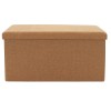 Σκαμπό-μπαούλο Greatness pakoworld ύφασμα μπεζ 76x38x38εκ