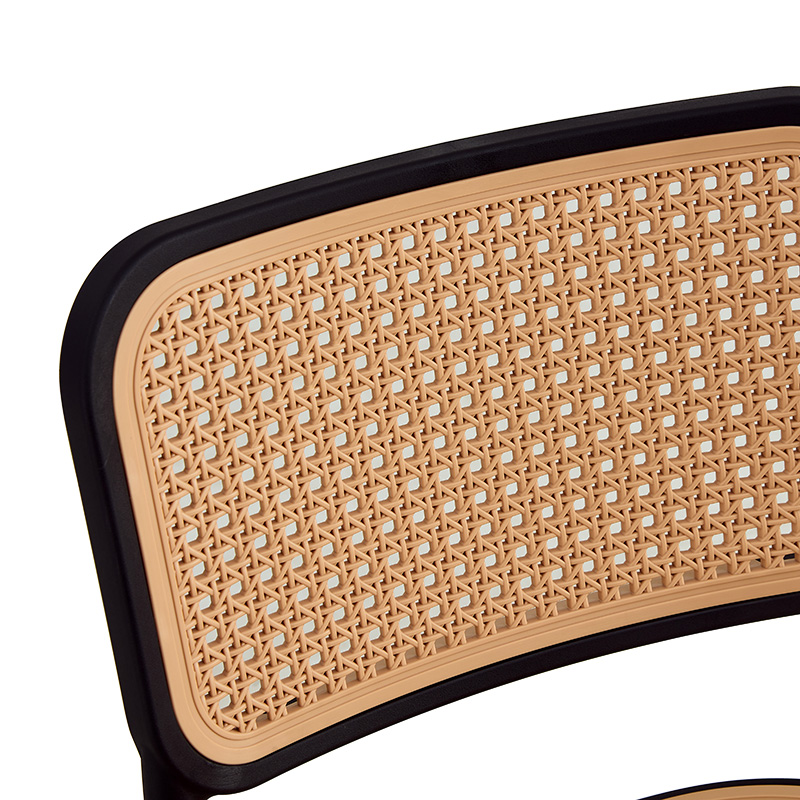 Καρέκλα Poetica pakoworld με UV protection PP μπεζ-μαύρο 42x52x81εκ.