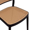 Καρέκλα Poetica pakoworld με UV protection PP μπεζ-μαύρο 42x52x81εκ.