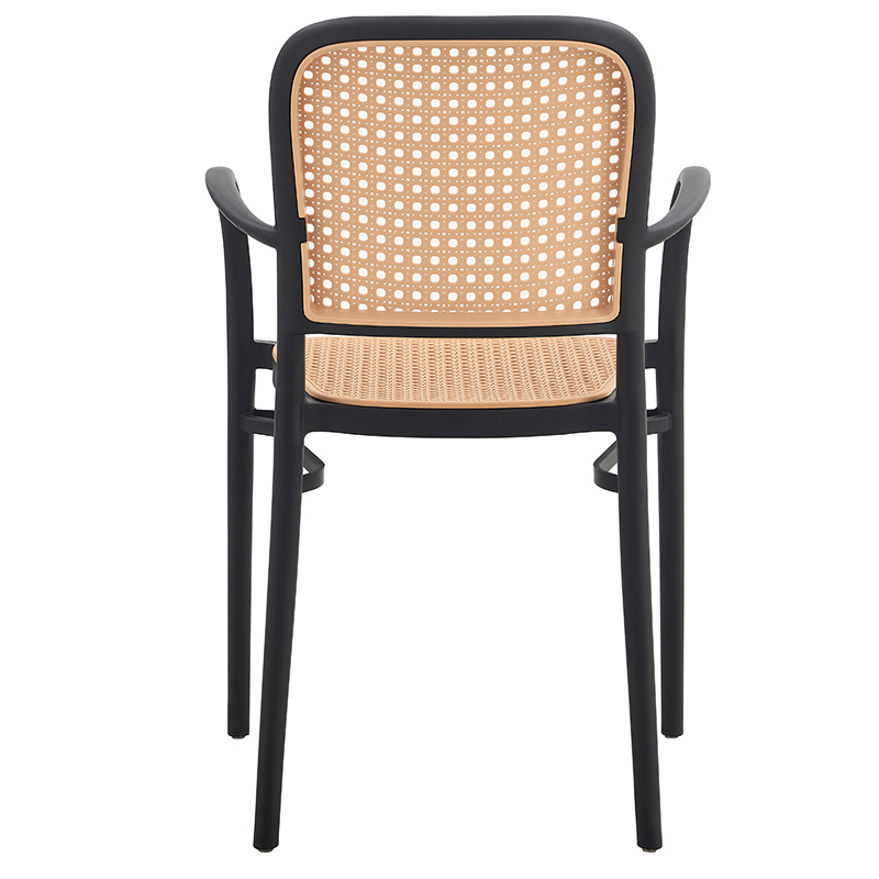 Πολυθρόνα Juniper pakoworld με UV protection PP μπεζ-μαύρο 56x52.5x86.5εκ.