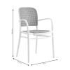 Πολυθρόνα Juniper pakoworld με UV protection PP μπεζ-μαύρο 56x52.5x86.5εκ.