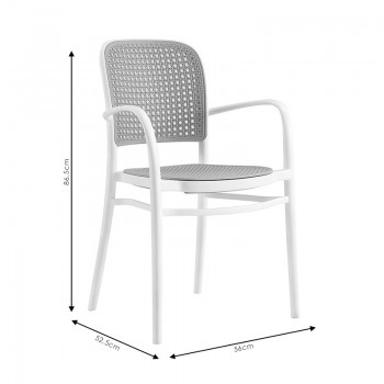 Πολυθρόνα Juniper pakoworld με UV protection PP μπεζ-μαύρο 56x52.5x86.5εκ.