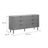 Συρταριέρα Scandi pakoworld με 6 συρτάρια φυσικό 153x46x81εκ