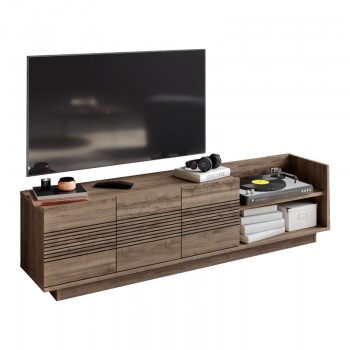 Έπιπλο τηλεόρασης Yubo pakoworld καρυδί 167.6x35x43εκ