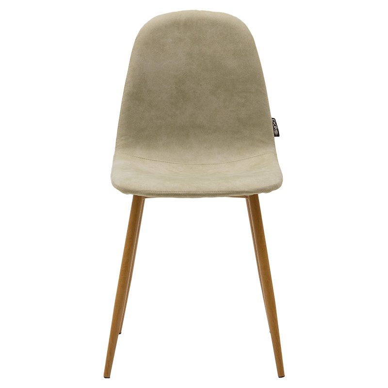 Καρέκλα Bella pakoworld PU γκρι green antique-φυσικό πόδι