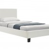 Κρεβάτι Nevil pakoworld 100x200 PU χρώμα λευκό ματ