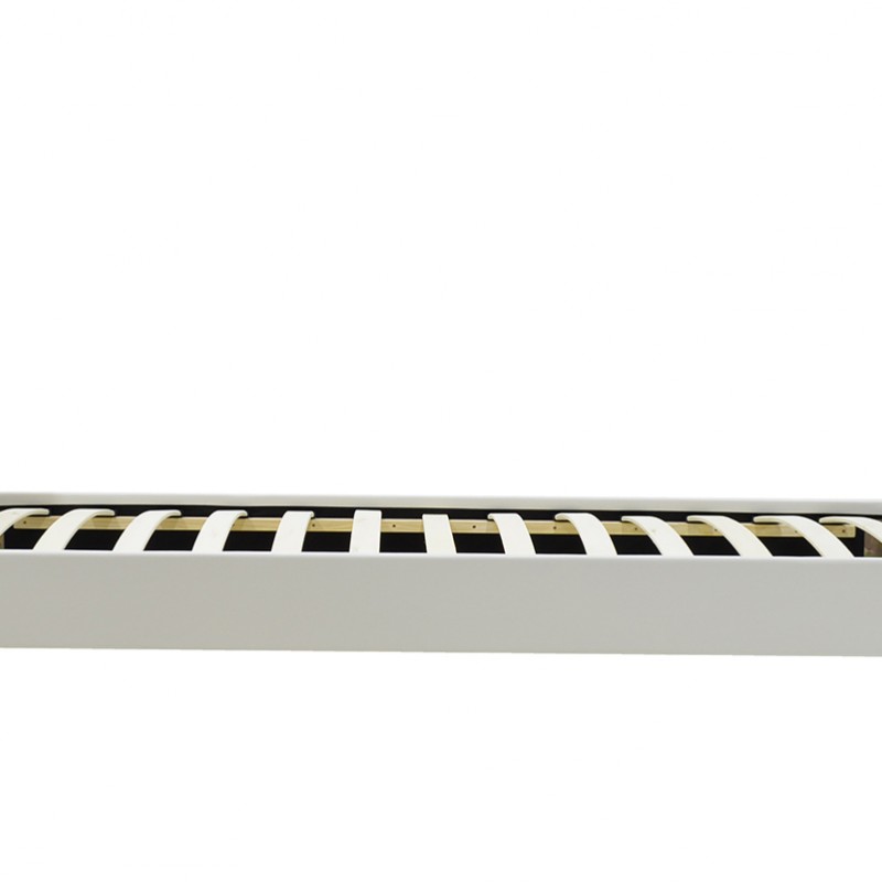 Κρεβάτι Nevil pakoworld 100x200 PU χρώμα λευκό ματ