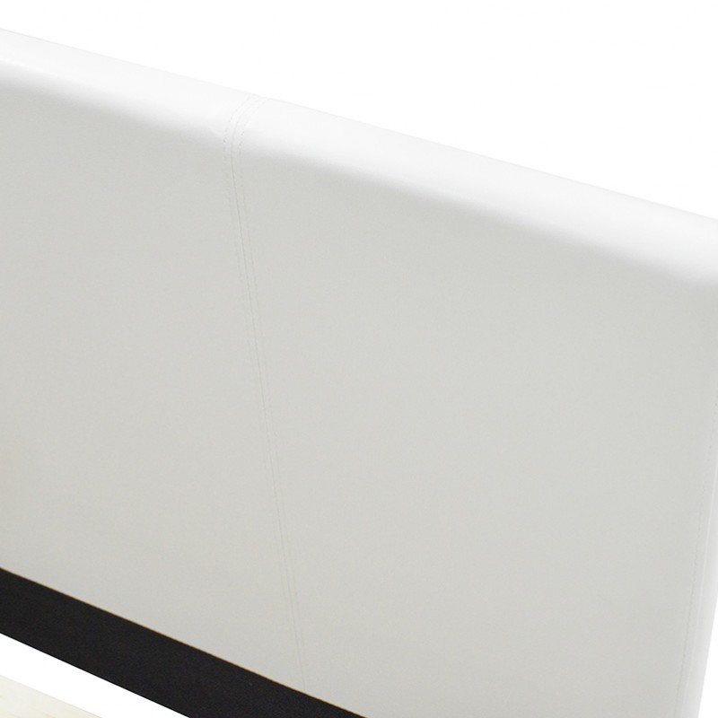 Κρεβάτι Nevil pakoworld 100x200 PU χρώμα λευκό ματ