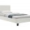Κρεβάτι Nevil pakoworld 100x200 PU χρώμα λευκό ματ