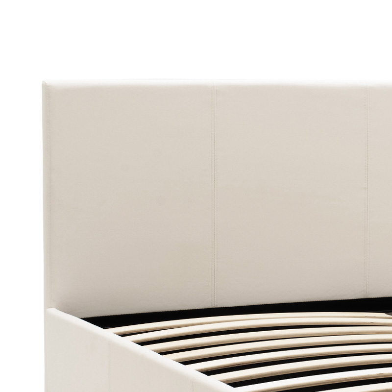 Κρεβάτι Norse pakoworld  pu λευκό με αποθηκευτικό χώρο 160x200εκ