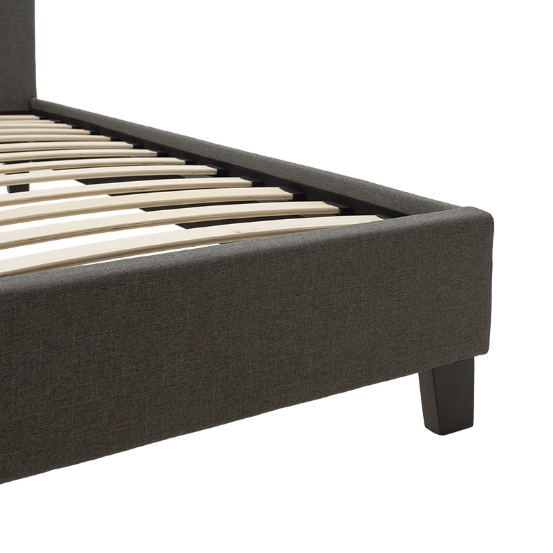 Κρεβάτι Mago pakoworld ύφασμα ανθρακί 150x200εκ