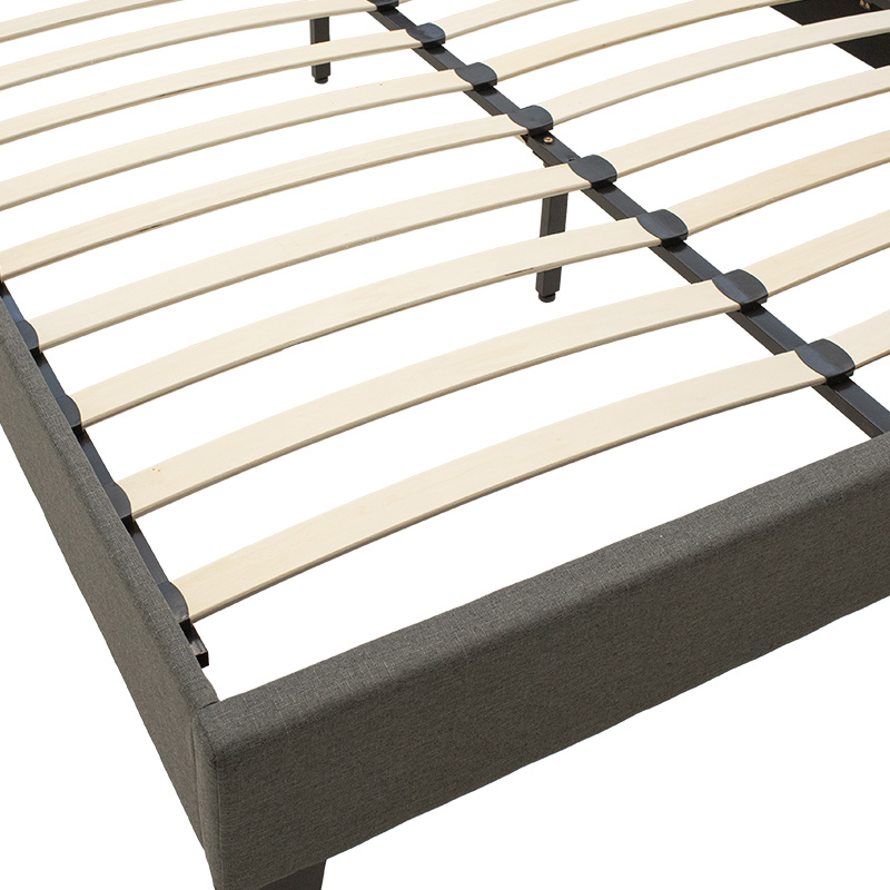 Κρεβάτι Mago pakoworld ύφασμα ανθρακί 150x200εκ