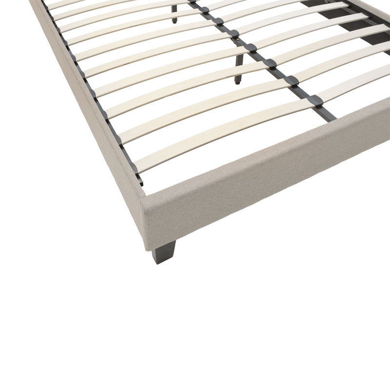 Κρεβάτι Mago pakoworld ύφασμα εκρού 150x200εκ