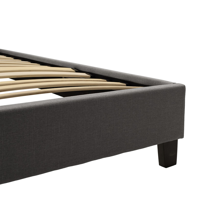 Κρεβάτι Mago pakoworld  ύφασμα ανθρακί 100x200εκ