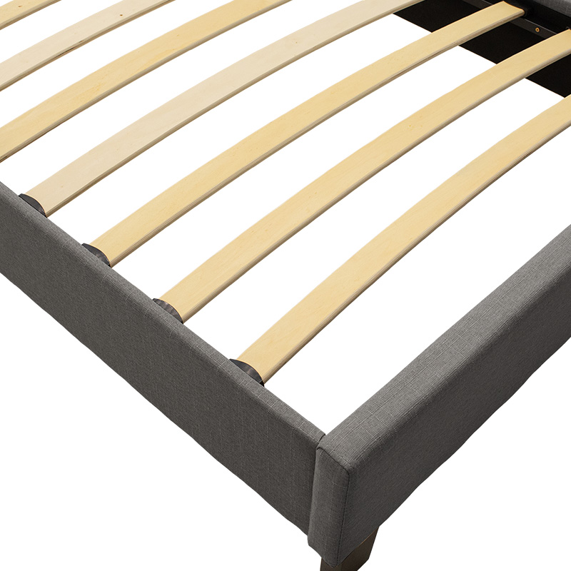 Κρεβάτι Mago pakoworld  ύφασμα ανθρακί 100x200εκ