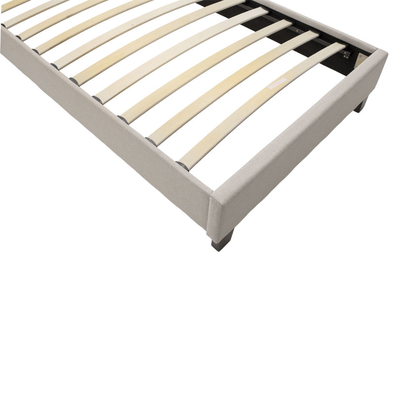 Κρεβάτι Mago pakoworld  ύφασμα εκρού 100x200εκ