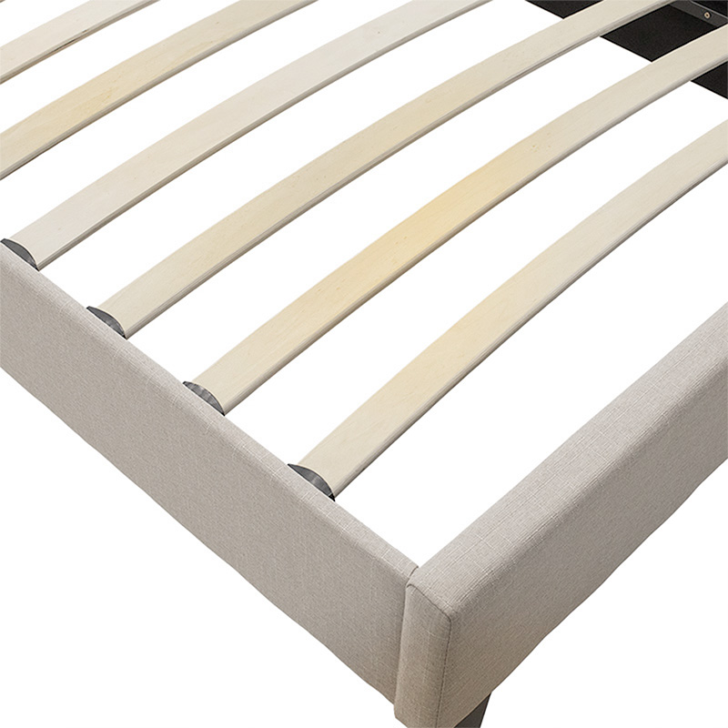 Κρεβάτι Mago pakoworld  ύφασμα εκρού 100x200εκ