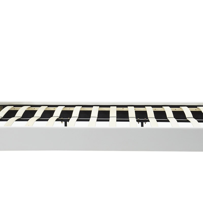 Κρεβάτι Nevil pakoworld 150x200 PU χρώμα λευκό ματ