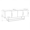 Έπιπλο τηλεόρασης Tontini pakoworld φυσικό-λευκό 140x37.5x55εκ
