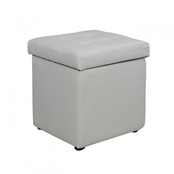ΣΚΑΜΠΟ ΜΕ ΑΠΟΘΗΚΕΥΤΙΚΟ ΧΩΡΟ PU ΛΕΥΚΟ CUBE HM224.02 36,5x36,5x36Υεκ.