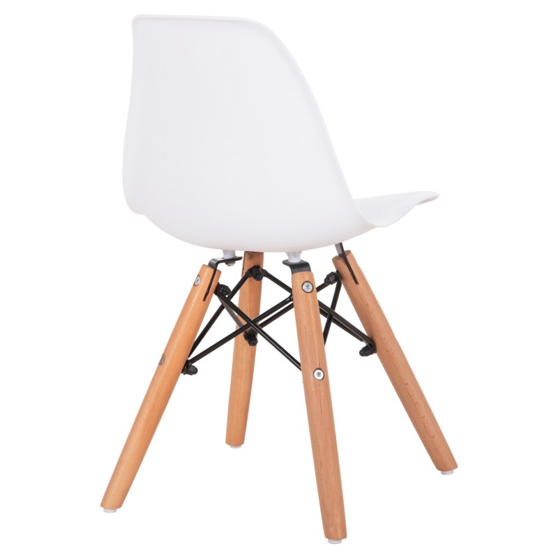 ΚΑΡΕΚΛΑ TWIST KID HM8453.01 ΞΥΛΙΝΑ ΠΟΔΙΑ Κ ΚΑΘΙΣΜΑ PP ΛΕΥΚΟ 31x34x55.5Υεκ