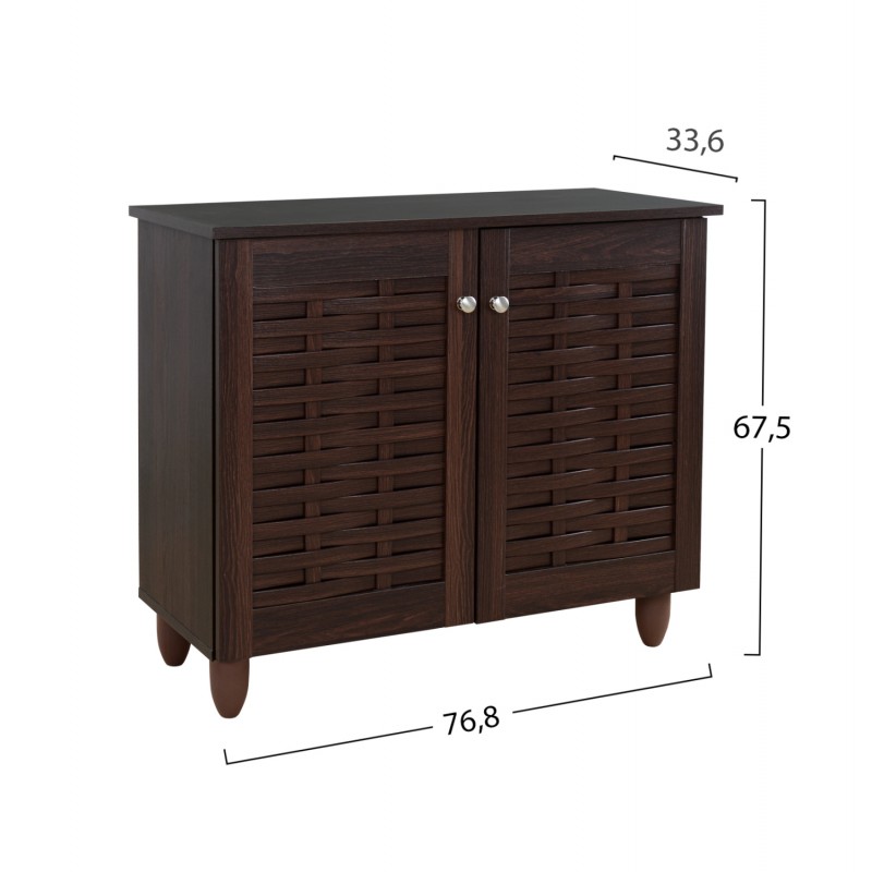 ΠΑΠΟΥΤΣΟΘΗΚΗ-ΝΤΟΥΛΑΠΙ ΞΥΛΙΝΗ CASSIOPE HM2208.01 WENGE 77Χ34Χ67.5Υεκ.