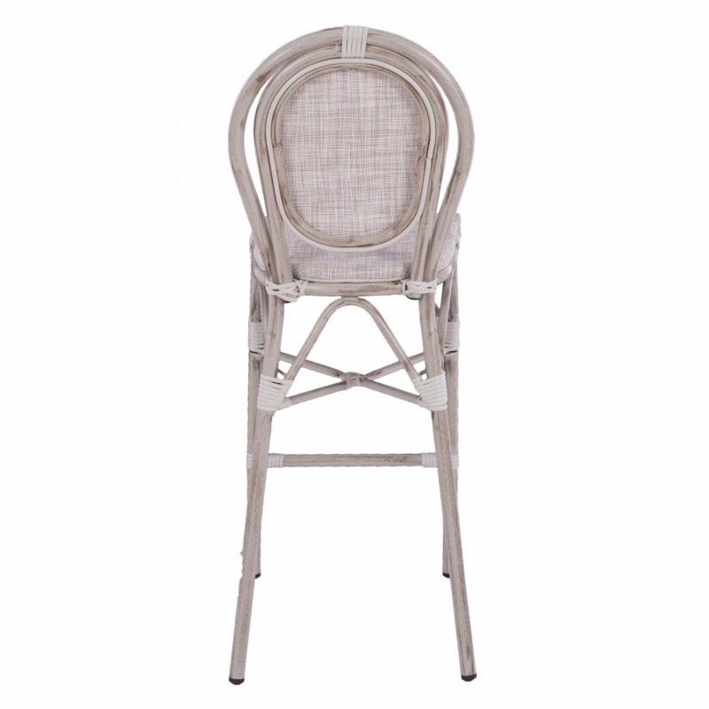 ΣΚΑΜΠΩ ΑΛΟΥΜΙΝΙΟΥ BAMBOO LOOK ΠΑΤΙΝΑ ΛΕΥΚΟ ΜΕ TEXTLINE HM5110 41x52x116 εκ.