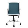 ΚΑΡΕΚΛΑ ΓΡΑΦΕΙΟΥ MALFOI HM1053.06 ΜΠΛΕ MESH & ΠΟΔΙ ΜΕΤΑΛΛΙΚΟ 58x59x103 εκ.