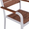 ΠΟΛΥΘΡΟΝΑ ΑΛΟΥΜΙΝΙΟΥ SAGA ΛΕΥΚΗ ΜΕ POLYWOOD HM5127.01 55x56x85Υ εκ.