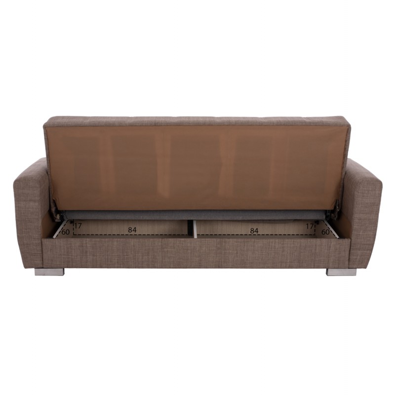 ΚΑΝΑΠΕΣ ΚΡΕΒΑΤΙ POLYA ΤΡΙΘΕΣΙΟΣ ΚΑΦΕ HM3240.02 215x80x77 εκ.