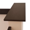 ΓΡΑΦΕΙΟ ΥΠΟΔΟΧΗΣ DALTON HM2068.01 ΜΕΛΑΜΙΝΗ ΣΕ WENGE-ΜΠΕΖ 240x80x106Υεκ.