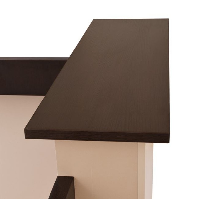 ΓΡΑΦΕΙΟ ΥΠΟΔΟΧΗΣ DALTON HM2068.01 ΜΕΛΑΜΙΝΗ ΣΕ WENGE-ΜΠΕΖ 240x80x106Υεκ.