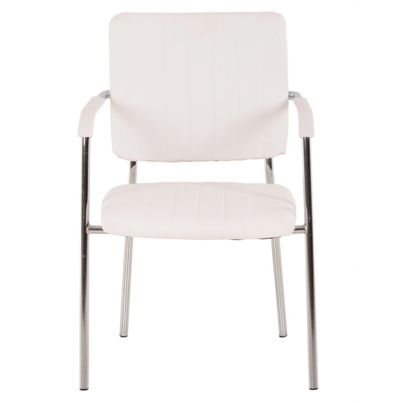 ΚΑΡΕΚΛΑ QUESTA ΜΕ ΜΠΡΑΤΣΑ HM1070.02 ΛΕΥΚΗ 56,5x59x85 cm