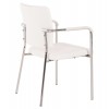 ΚΑΡΕΚΛΑ QUESTA ΜΕ ΜΠΡΑΤΣΑ HM1070.02 ΛΕΥΚΗ 56,5x59x85 cm