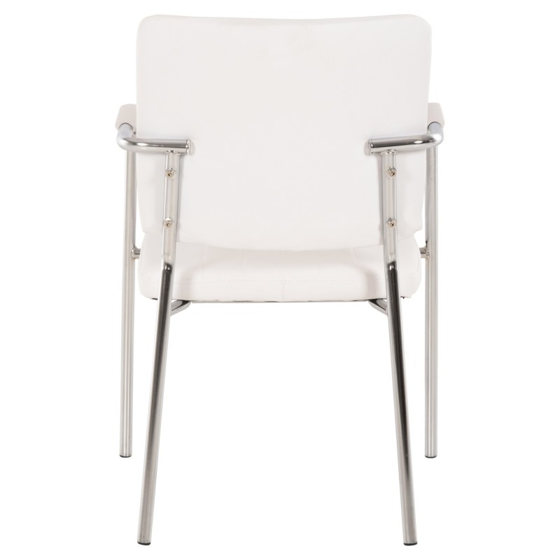 ΚΑΡΕΚΛΑ QUESTA ΜΕ ΜΠΡΑΤΣΑ HM1070.02 ΛΕΥΚΗ 56,5x59x85 cm