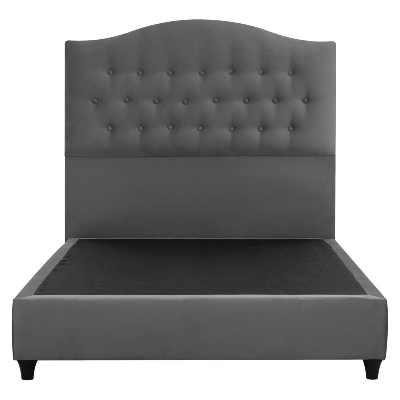 ΚΡΕΒΑΤΙ MALENA ΑΠΟ ΓΚΡΙ ΒΕΛΟΥΔΟ HM647.10 ΓΙΑ ΣΤΡΩΜΑ 120x200 εκ.