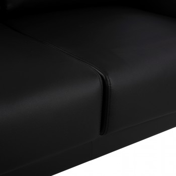 ΚΑΝΑΠΕΣ 2ΘΕΣΙΟΣ KΕΝΖΙΕ HM3121.21 ΜΕ ΜΑΥΡΟ PU 142x81x81 εκ.