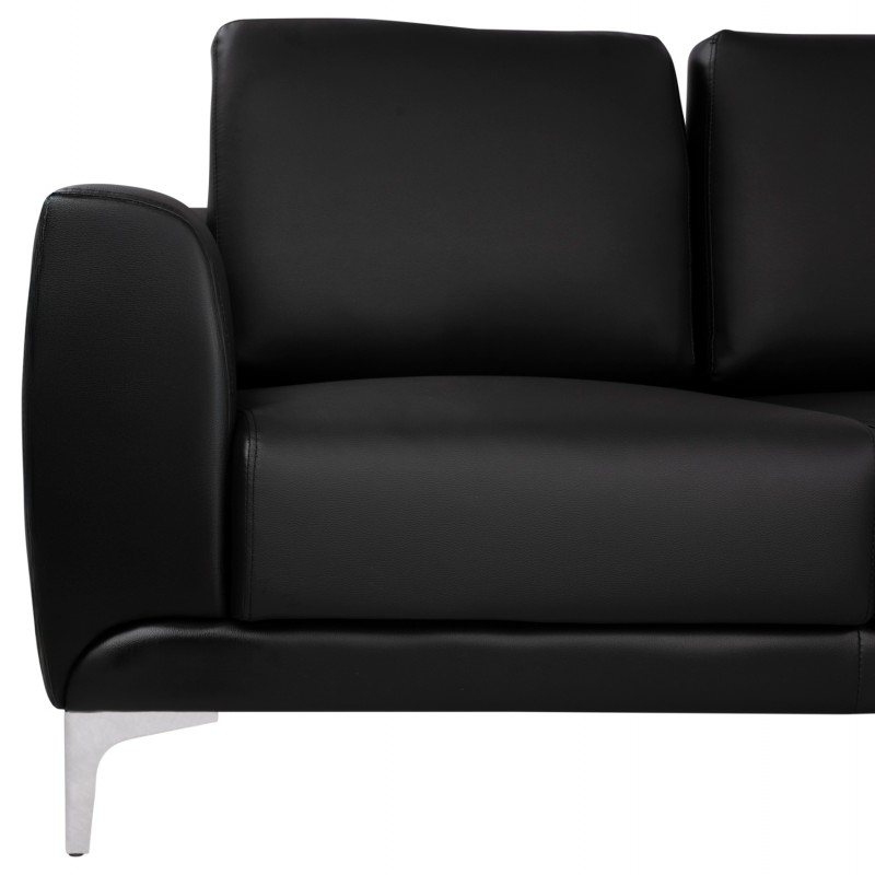 ΚΑΝΑΠΕΣ 3ΘΕΣΙΟΣ KENZIE HM3121.31 ΜΕ ΜΑΥΡΟ PU 190x81x81 εκ.