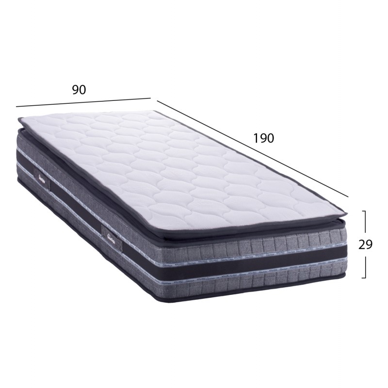 ΣΤΡΩΜΑ DREAMTOPIA FRANKLIN HM657.90 BONNELL SPRING ΜΕ ΑΝΩΣΤΡΩΜΑ 90x190x29Y εκ.