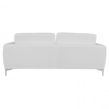 ΚΑΝΑΠΕΣ 3ΘΕΣΙΟΣ KENZIE HM3121.32 ΜΕ ΛΕΥΚΟ PU 190x81x81 εκ.