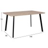 ΣΕΤ ΤΡΑΠΕΖΑΡΙΑΣ 5ΤΜΧ HM10347 ΤΡΑΠΕΖΙ 140x80x76 cm & 4 ΚΑΡΕΚΛΕΣ VEGAS