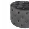 ΣΚΑΜΠΟ KASSIE  ΓΚΡΙ ΒΕΛΟΥΔΟ ΤΥΠΟΥ CHESTERFIELD HM8406.01 Φ60x43Υ εκ.