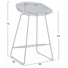 ΣΚΑΜΠΟ ΜΠΑΡ NAILA HM9299.01 ΛΕΥΚΟ ΜΕΣΑΙΟΥ ΥΨΟΥΣ 44x44x74Yεκ.