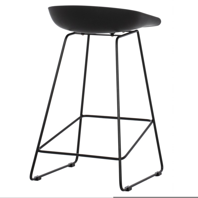 ΣΚΑΜΠΟ ΜΠΑΡ NAILA HM9299.02 ΜΑΥΡΟ ΜΕΣΑΙΟΥ ΥΨΟΥΣ 44x44x74Yεκ.