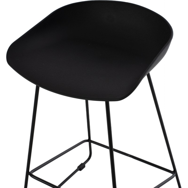 ΣΚΑΜΠΟ ΜΠΑΡ NAILA HM9299.02 ΜΑΥΡΟ ΜΕΣΑΙΟΥ ΥΨΟΥΣ 44x44x74Yεκ.