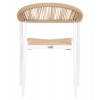 ΠΟΛΥΘΡΟΝΑ ΑΛΟΥΜΙΝΙΟΥ GRET HM5854.01 ΛΕΥΚΗ PE RATTAN ΜΠΕΖ 56x55,5x78Υεκ.