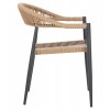 ΠΟΛΥΘΡΟΝΑ ΑΛΟΥΜΙΝΙΟΥ GRET HM5854.02 ΑΝΘΡΑΚΙ PΕ RATTAN ΜΠΕΖ 56x55,5x78Υ εκ.