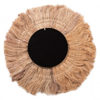 ΚΑΘΡΕΠΤΗΣ ΤΟΙΧΟΥ ΣΤΡΟΓΓΥΛΟΣ ΑΠΟ ΙΝΕΣ ΑΜΠΑΚΑ ΣΕ ΧΡΩΜΑ ΦΥΣΙΚΟ ΜΑΥΡΟ 90x4x90Yεκ.HM7750