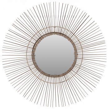 ΚΑΘΡΕΠΤΗΣ ΤΟΙΧΟΥ ΣΤΡΟΓΓΥΛΟΣ ΜΕ STICKS ΚΟΚΟΦΟΙΝΙΚΑ ΣΕ ΦΥΣΙΚΟ 120x4x120Yεκ.HM7732