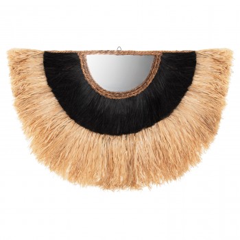 ΚΑΘΡΕΠΤΗΣ ΤΟΙΧΟΥ ΗΜΙΚΥΚΛΙΚΟΣ ΜΕ ΣΙΖΑΛ & ΑΜΠΑΚΑ ΧΡΩΜΑ ΦΥΣΙΚΟ ΜΑΥΡΟ 85x3x50Yεκ.HM7799